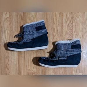 The Original Moon Boot 9 EU 40 Women's Houndstooth Snow Boots Rare